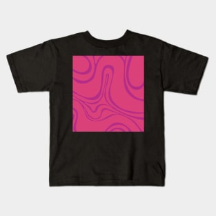 Retro Swirl - Pink Kids T-Shirt